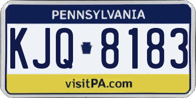 PA license plate KJQ8183