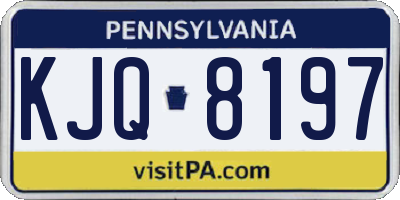 PA license plate KJQ8197