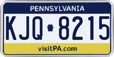 PA license plate KJQ8215