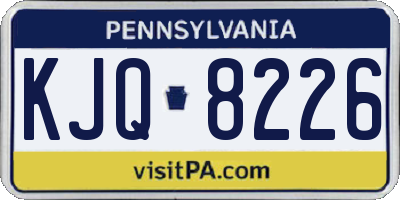 PA license plate KJQ8226