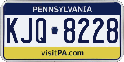 PA license plate KJQ8228