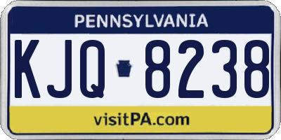 PA license plate KJQ8238