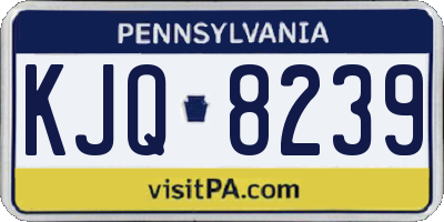 PA license plate KJQ8239