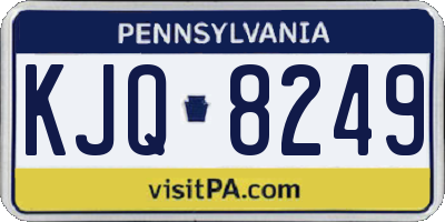 PA license plate KJQ8249