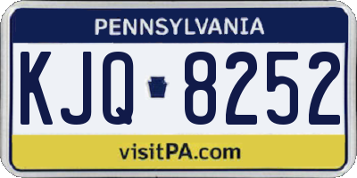 PA license plate KJQ8252