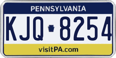 PA license plate KJQ8254