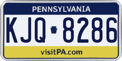 PA license plate KJQ8286
