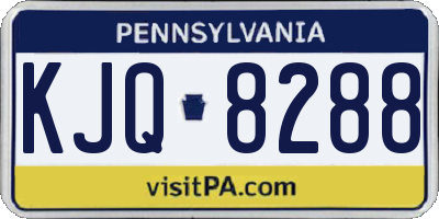 PA license plate KJQ8288