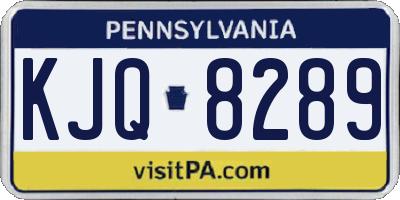 PA license plate KJQ8289