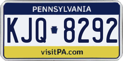 PA license plate KJQ8292