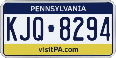 PA license plate KJQ8294
