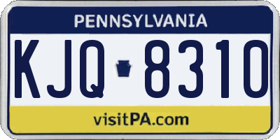 PA license plate KJQ8310