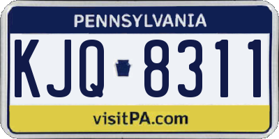 PA license plate KJQ8311