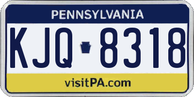 PA license plate KJQ8318