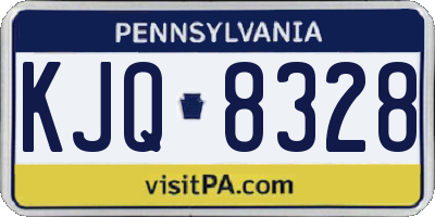 PA license plate KJQ8328