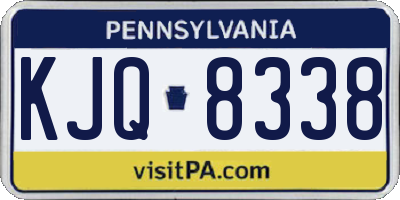 PA license plate KJQ8338