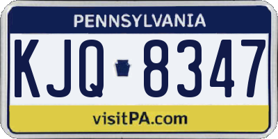 PA license plate KJQ8347