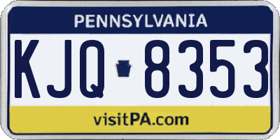 PA license plate KJQ8353