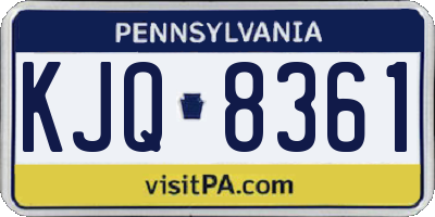 PA license plate KJQ8361