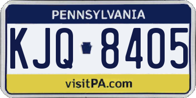 PA license plate KJQ8405