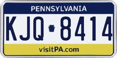 PA license plate KJQ8414