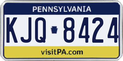 PA license plate KJQ8424