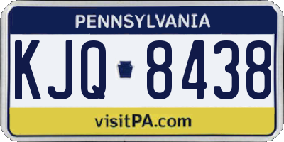 PA license plate KJQ8438
