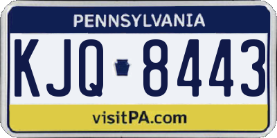 PA license plate KJQ8443
