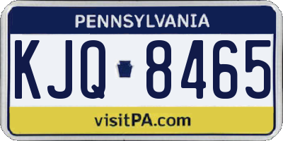 PA license plate KJQ8465