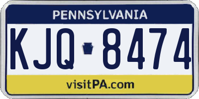 PA license plate KJQ8474