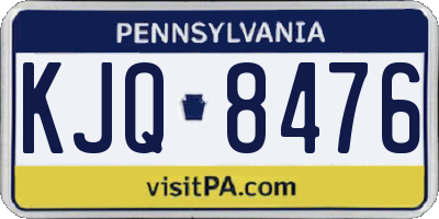 PA license plate KJQ8476