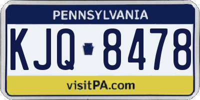 PA license plate KJQ8478
