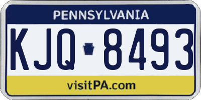 PA license plate KJQ8493