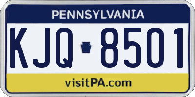 PA license plate KJQ8501