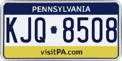 PA license plate KJQ8508