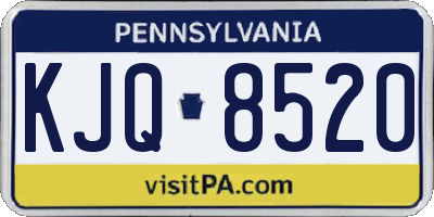 PA license plate KJQ8520