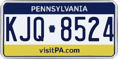 PA license plate KJQ8524