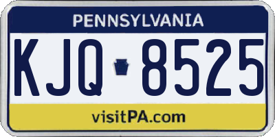 PA license plate KJQ8525
