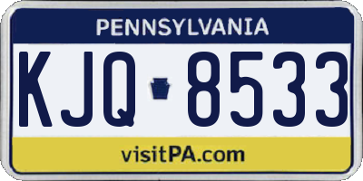 PA license plate KJQ8533
