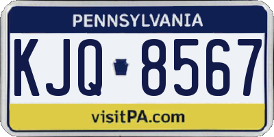 PA license plate KJQ8567