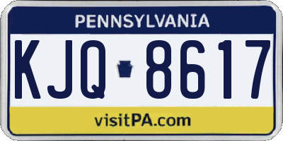 PA license plate KJQ8617