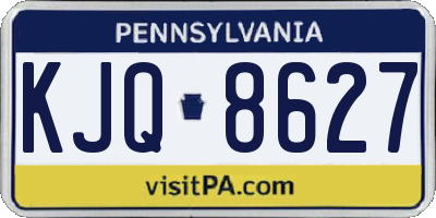PA license plate KJQ8627