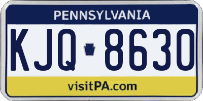 PA license plate KJQ8630