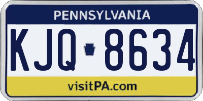 PA license plate KJQ8634