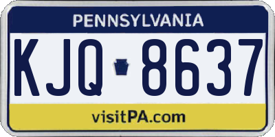 PA license plate KJQ8637