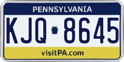 PA license plate KJQ8645