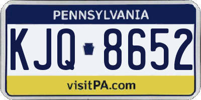 PA license plate KJQ8652