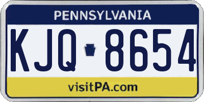 PA license plate KJQ8654