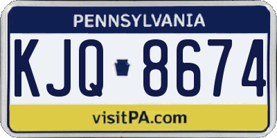 PA license plate KJQ8674