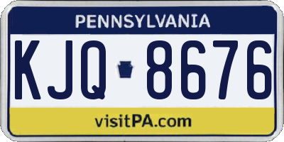 PA license plate KJQ8676
